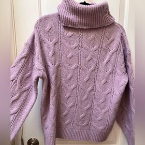 Lilac coloured turtleneck sweater, very soft